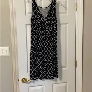 Black with white pattern dress